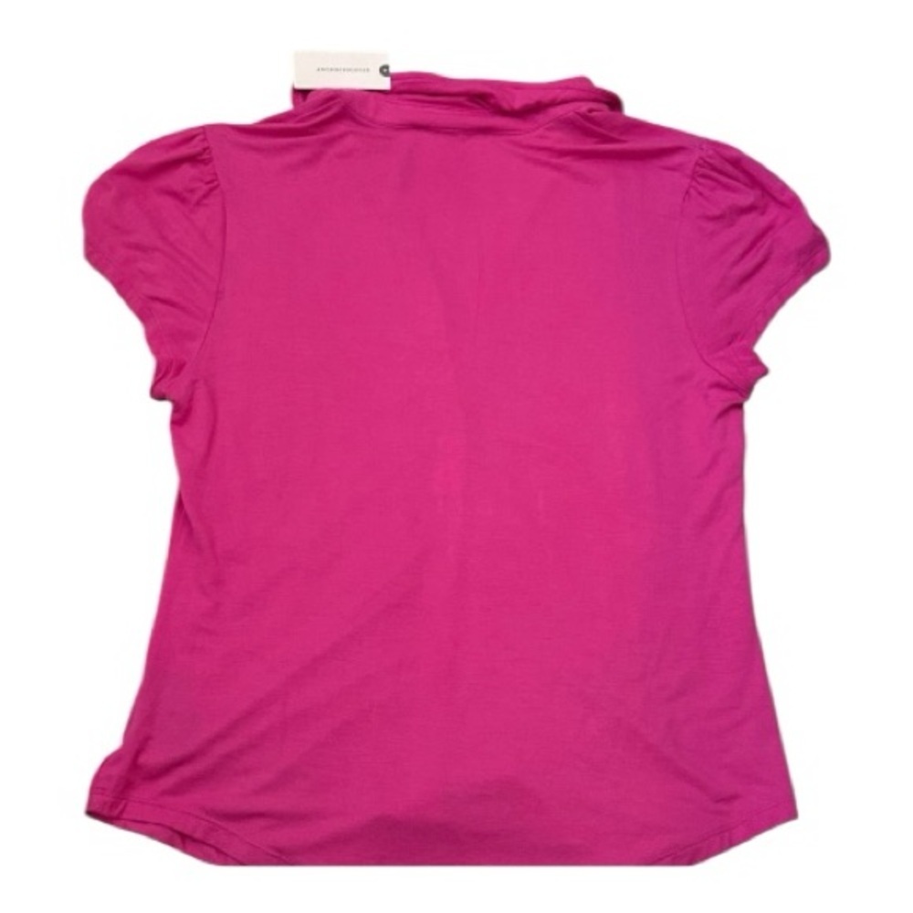 NWT From Anthropologie- XL Sanctuary Dream Vibrant Pink Ruched Button up top - Picture 9 of 12